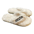 Zeta Tau Alpha - Furry Slippers Women - With ZTA Embroidery Logo
