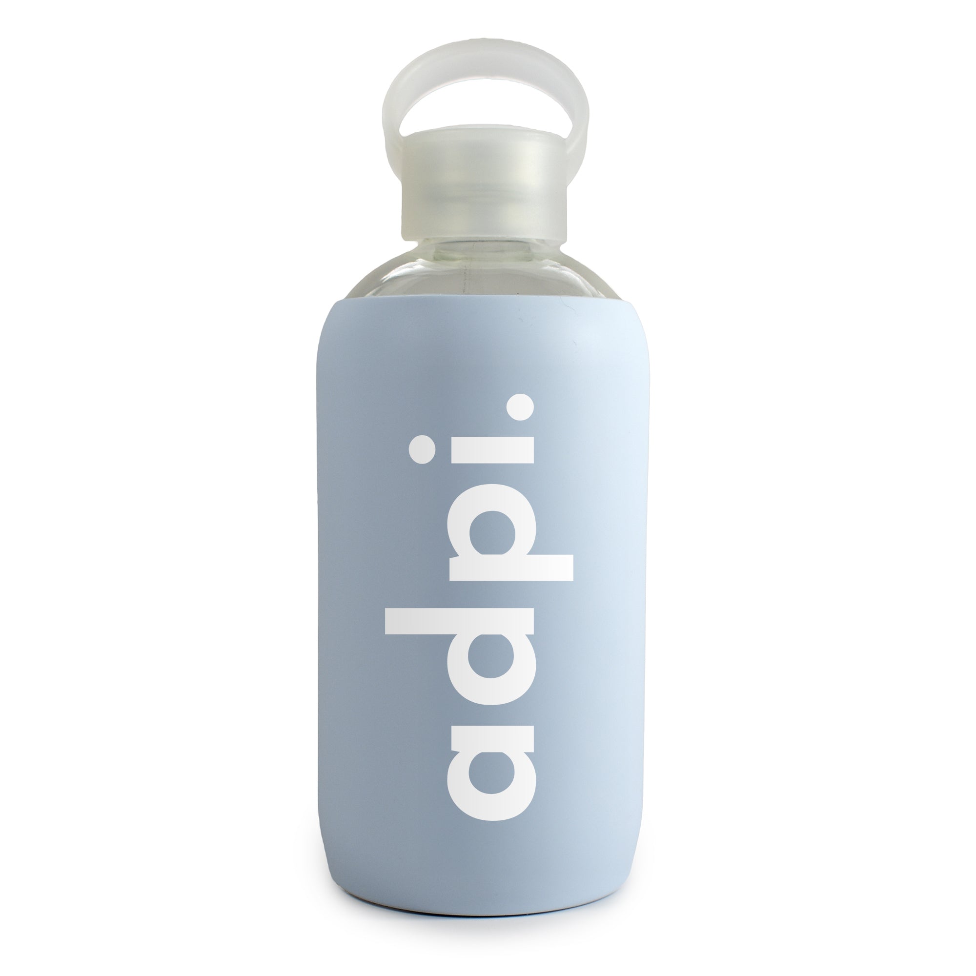 Alpha Delta Pi Glass Water Bottle with Silicone Sleeve
