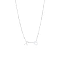 Alpha Phi Silver Greek Letters Necklace