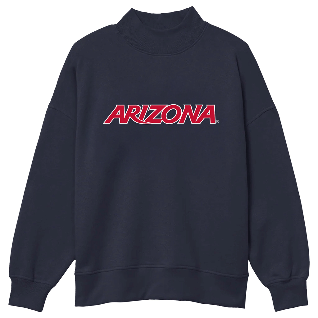 University of Arizona Navy Mock Neck Sweatshirt