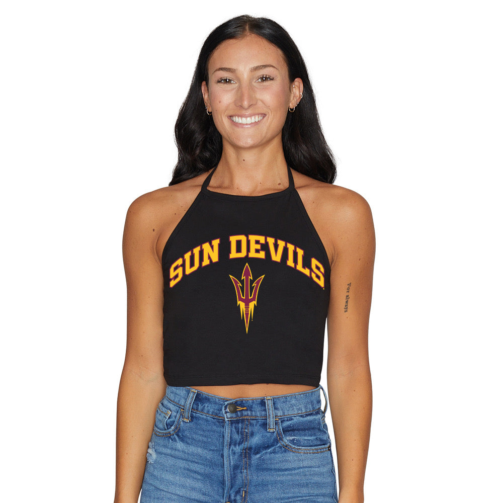 Arizona State ASU Black Halter Top