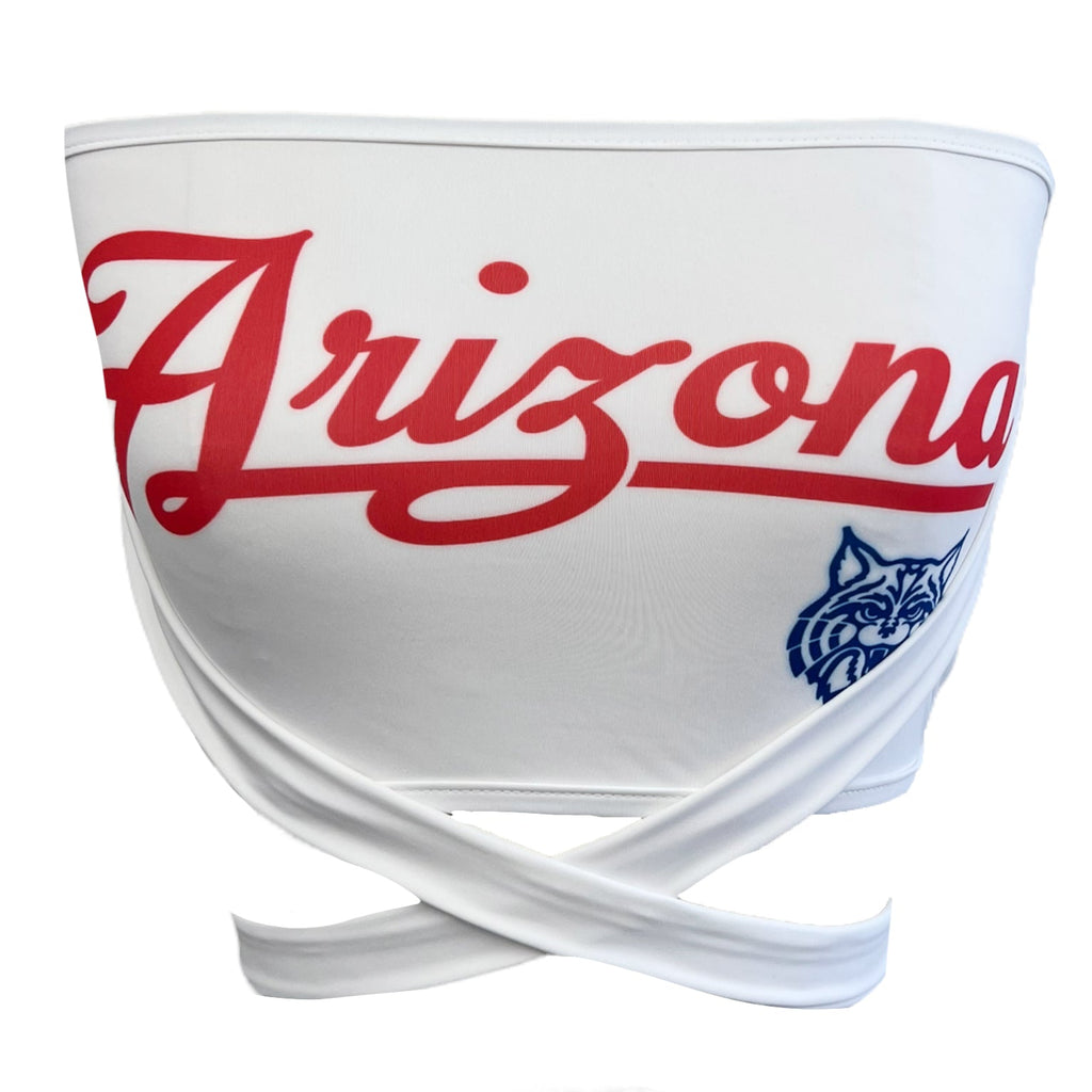 University of Arizona White Multiway Bandeau Top