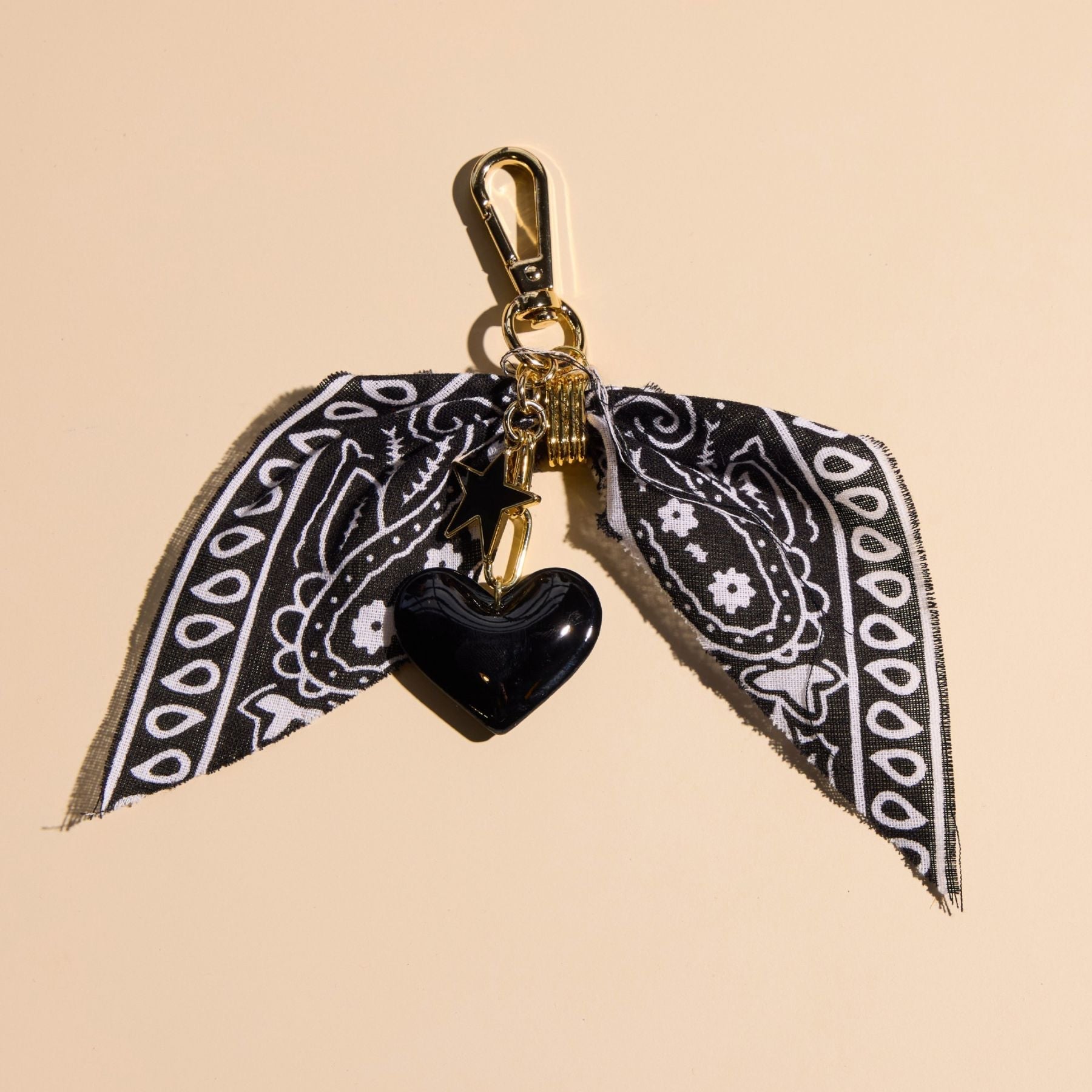 Black Bandana Bag Charm