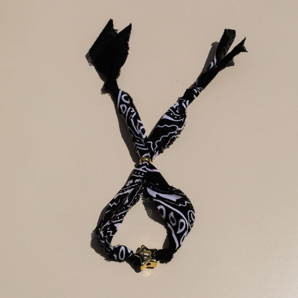 Black Bandana Bolo Bracelet