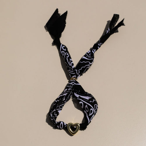 Black Bandana Bolo Bracelet