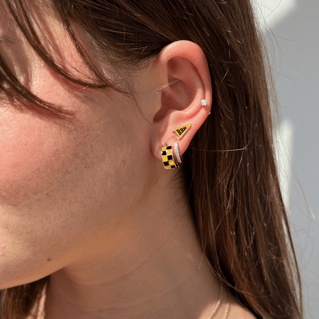 Black & Yellow RAH Pennant Studs