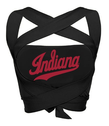 Indiana Hoosiers Black Multi Way Bandeau Top
