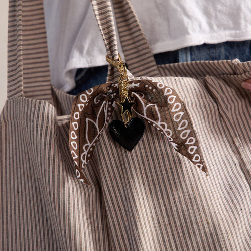 Brown Bandana Bag Charm