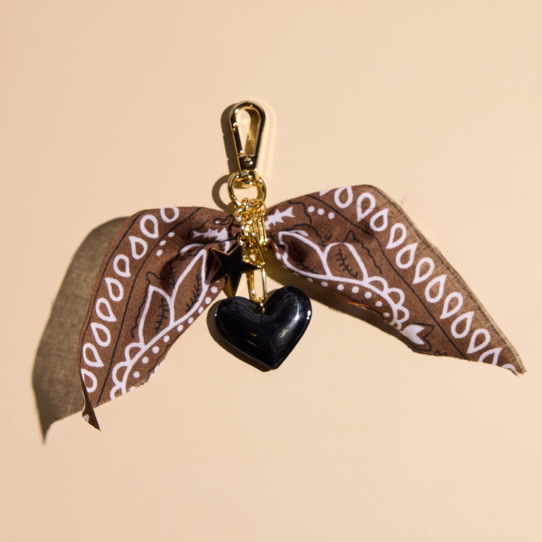 Brown Bandana Bag Charm