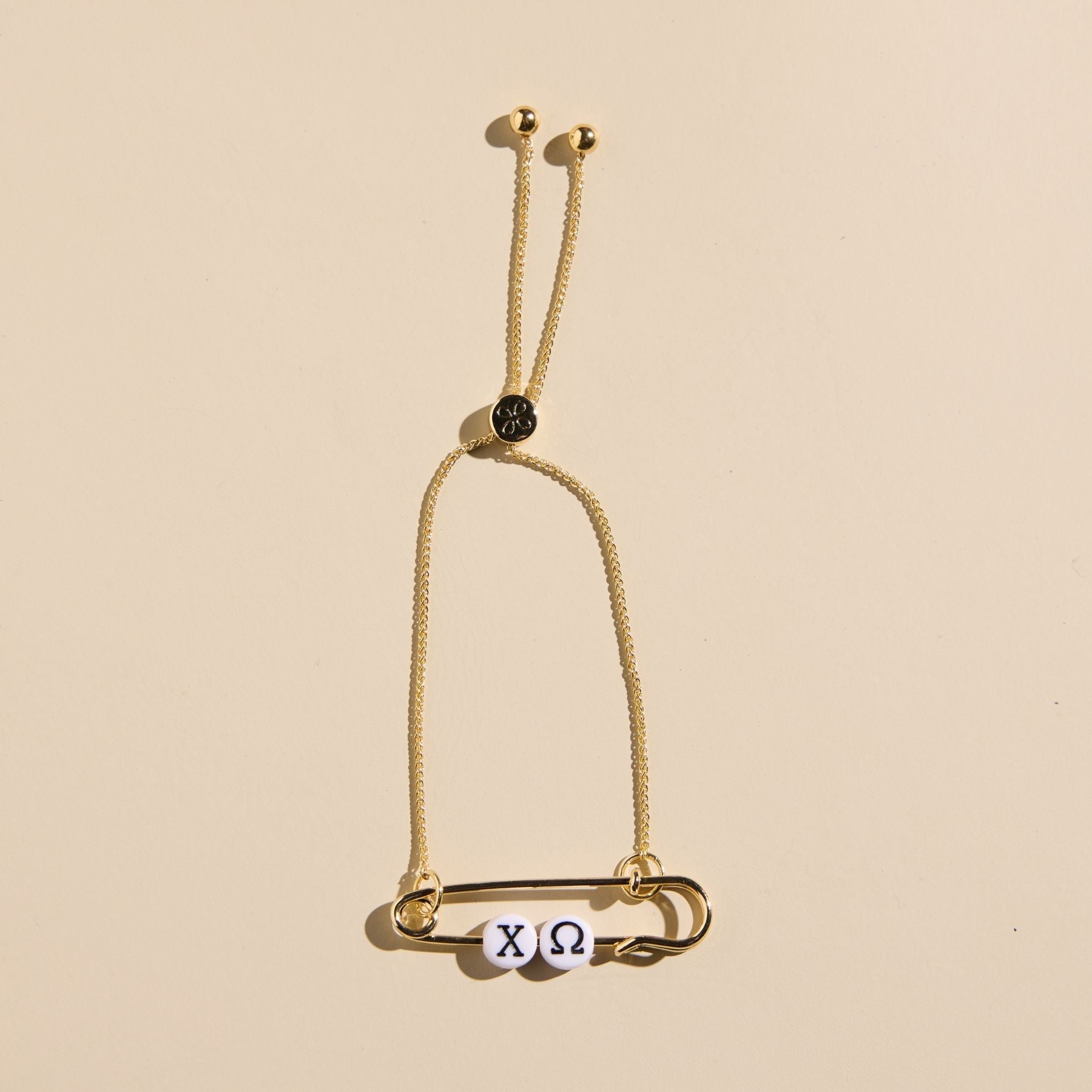 Chi Omega Sorority Safety Pin Bracelet - Officially Licensed