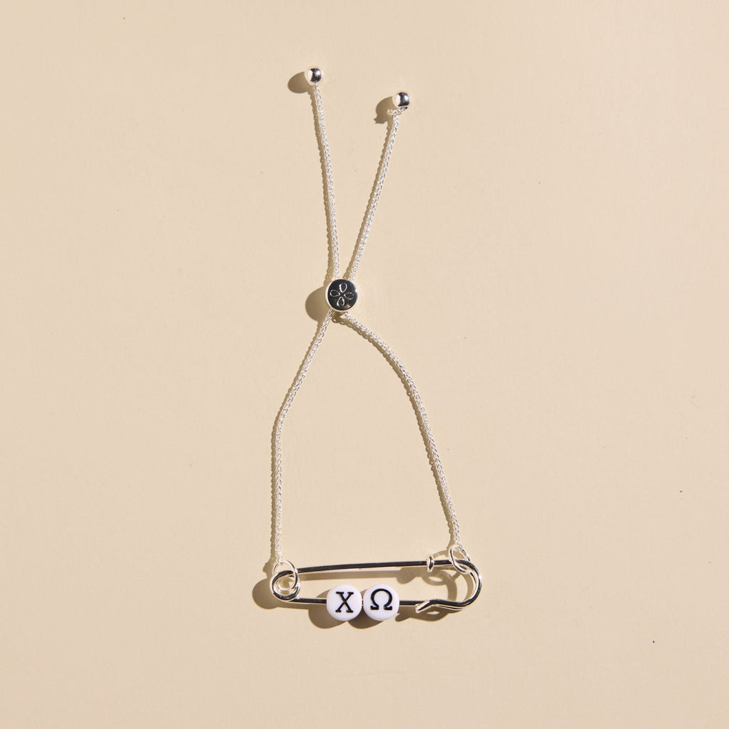 Chi Omega Sorority Safety Pin Bracelet - Officially Licensed