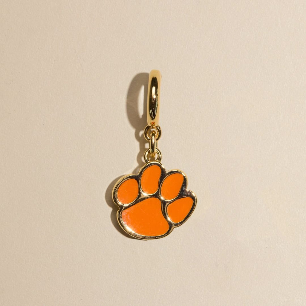 Clemson University Paw Print Enamel Charm