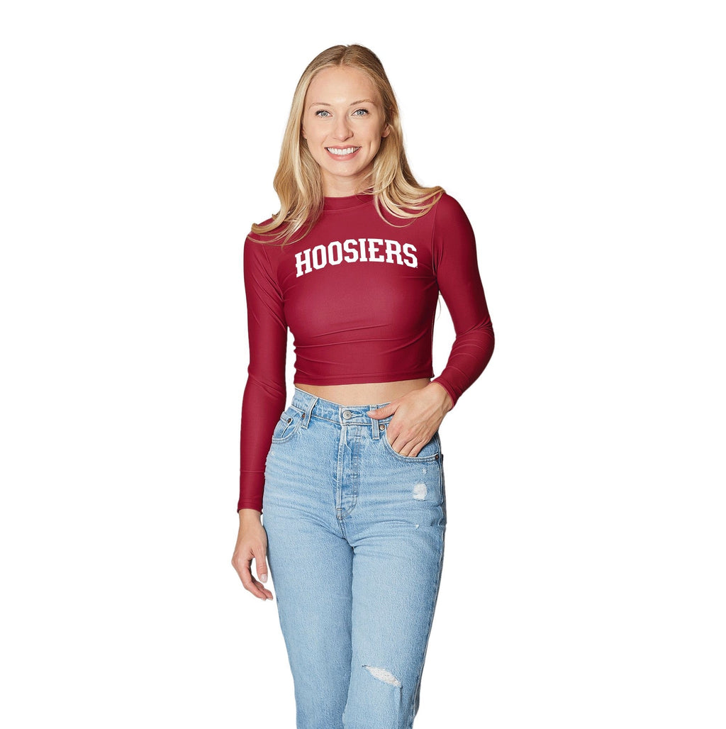 Indiana Hoosiers Crimson Mock Neck Top