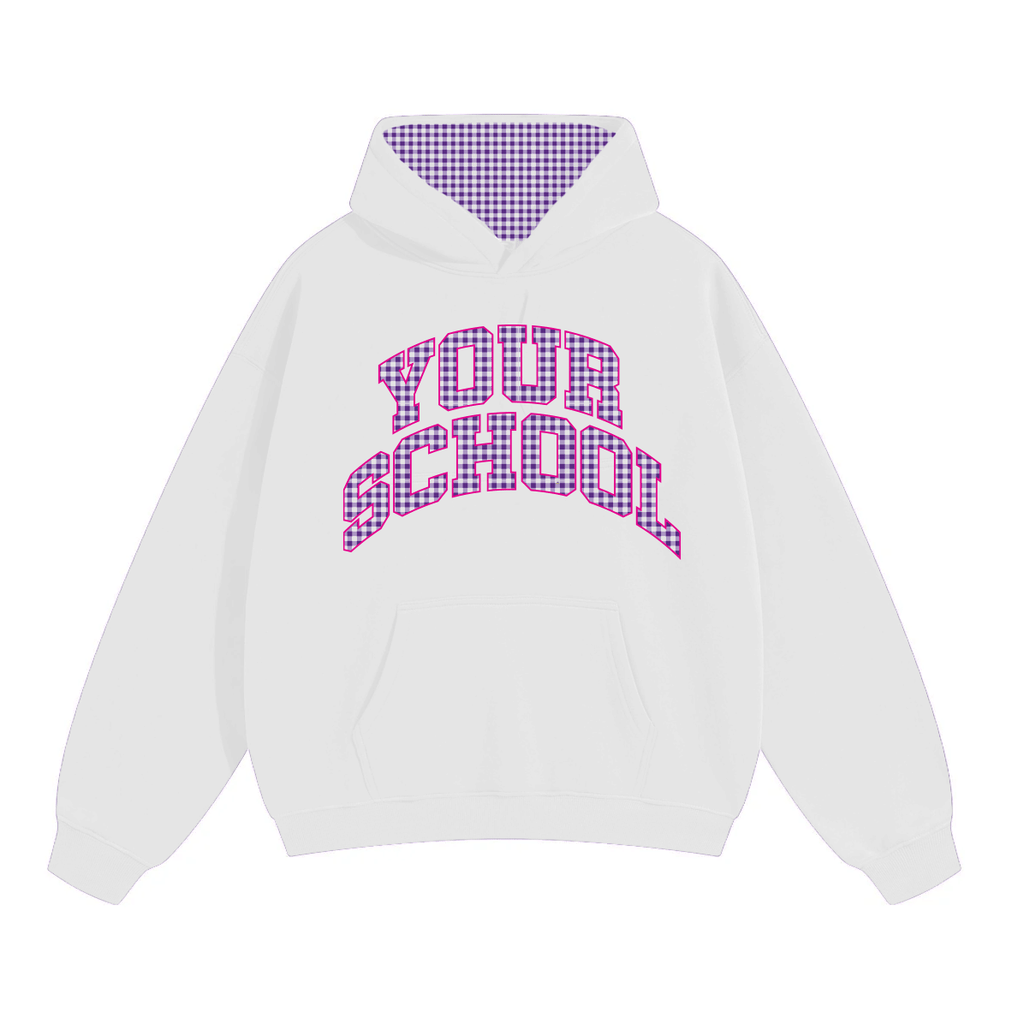 Custom College Gingham Hoodie