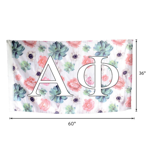 Alpha Phi Succulent Flag