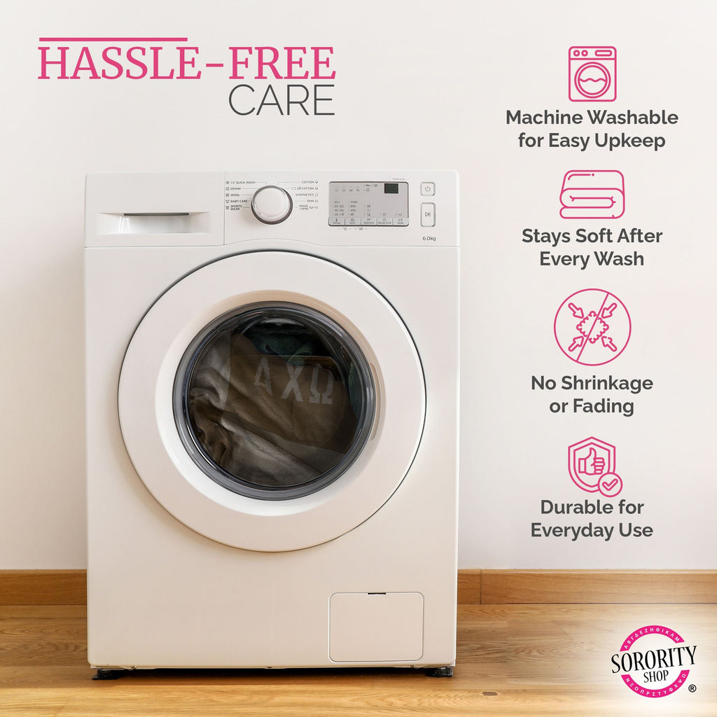 Gamma Phi Beta Blanket - Acrylic Knit Checkered Blanket