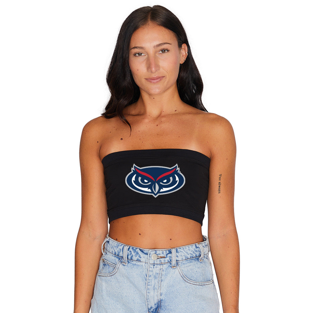 Florida Atlantic Owls Black Bandeau Top