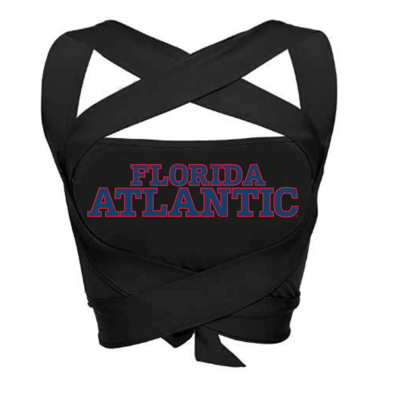 Florida Atlantic Owls Black Multi Way Bandeau Top