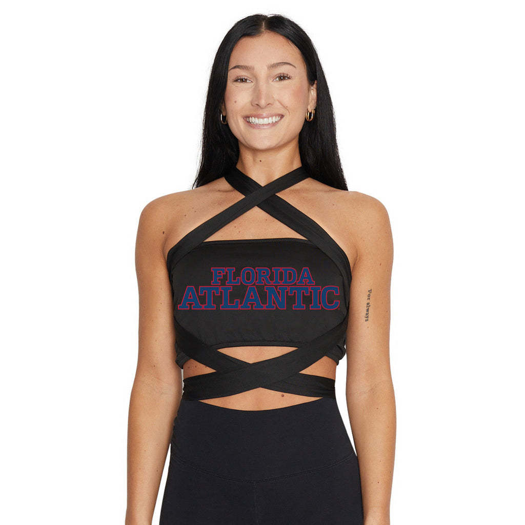 Florida Atlantic Owls Black Multi Way Bandeau Top