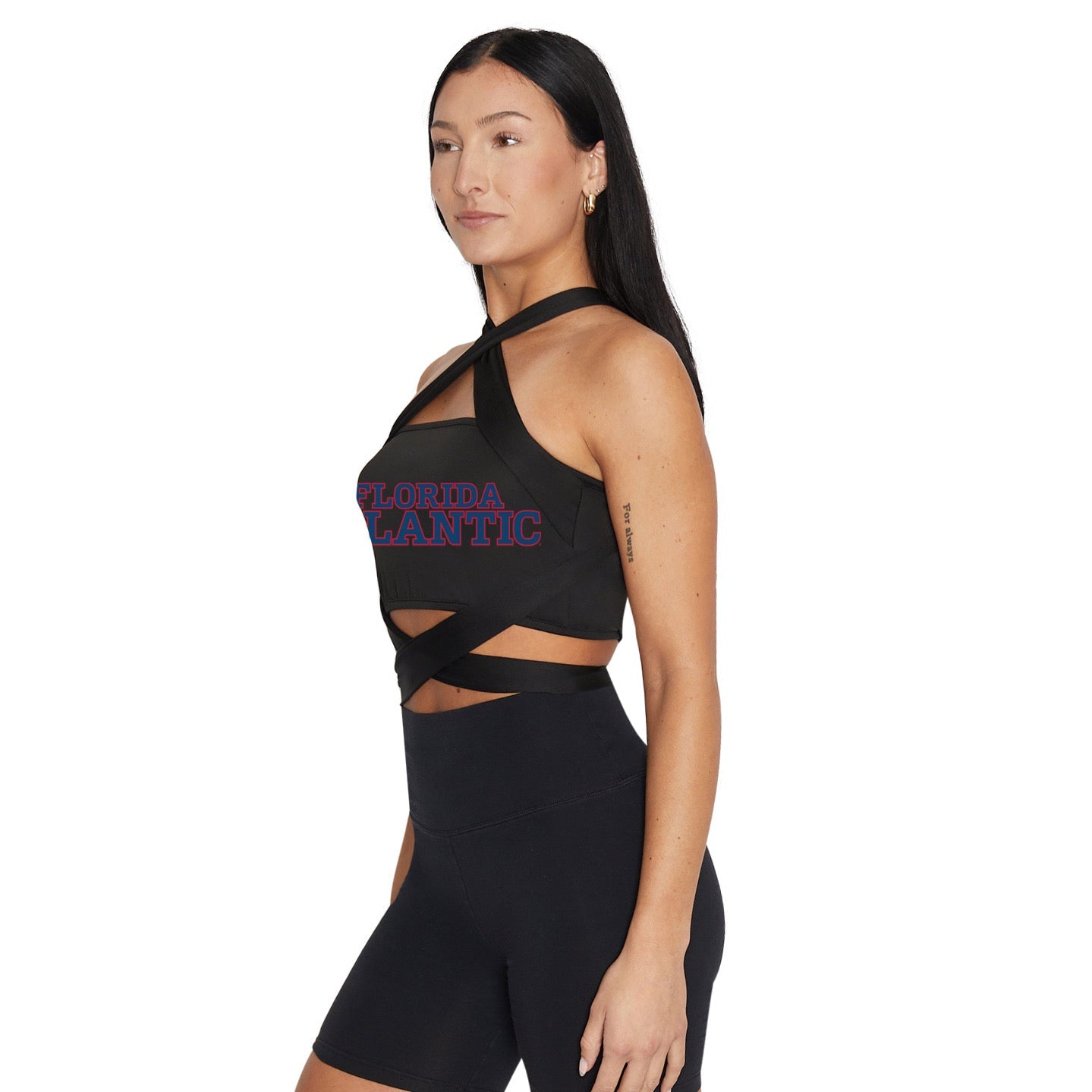 Florida Atlantic Owls Black Multi Way Bandeau Top