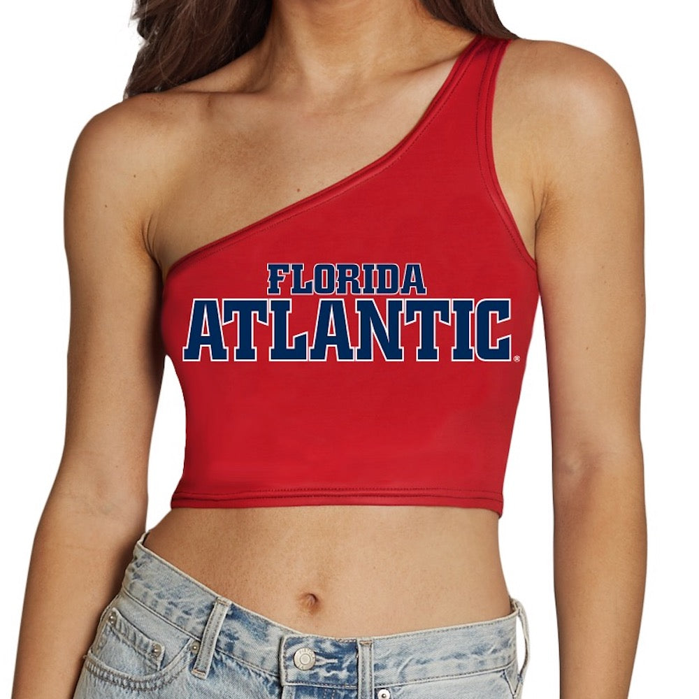 Florida Atlantic Owls Red One Shoulder Top