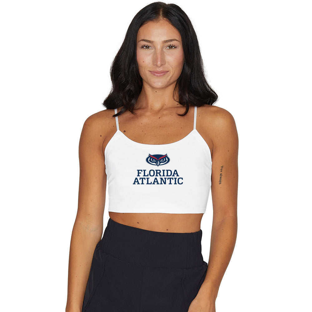 Florida Atlantic Owls White Spaghetti Tank