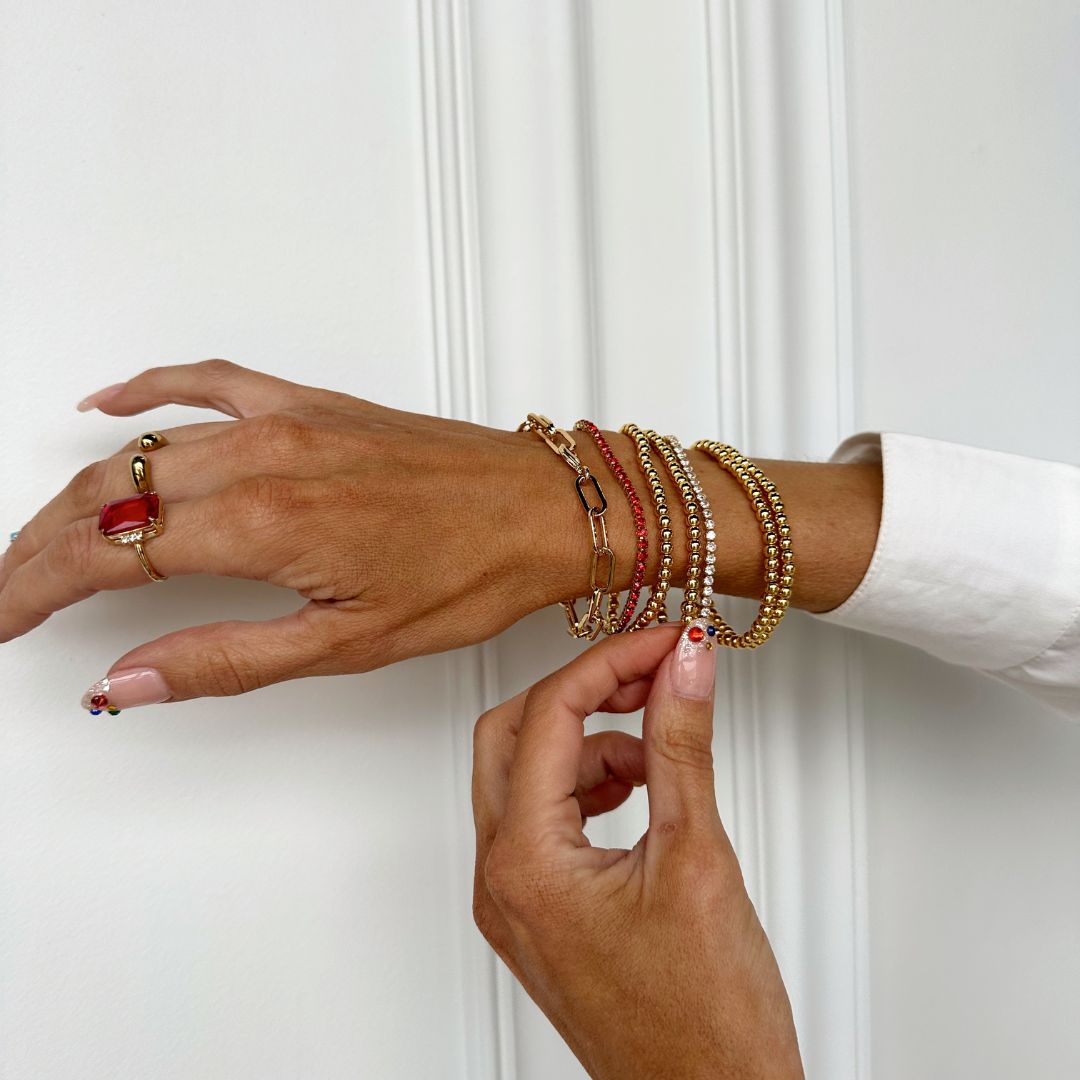 Red Tennis Bracelet