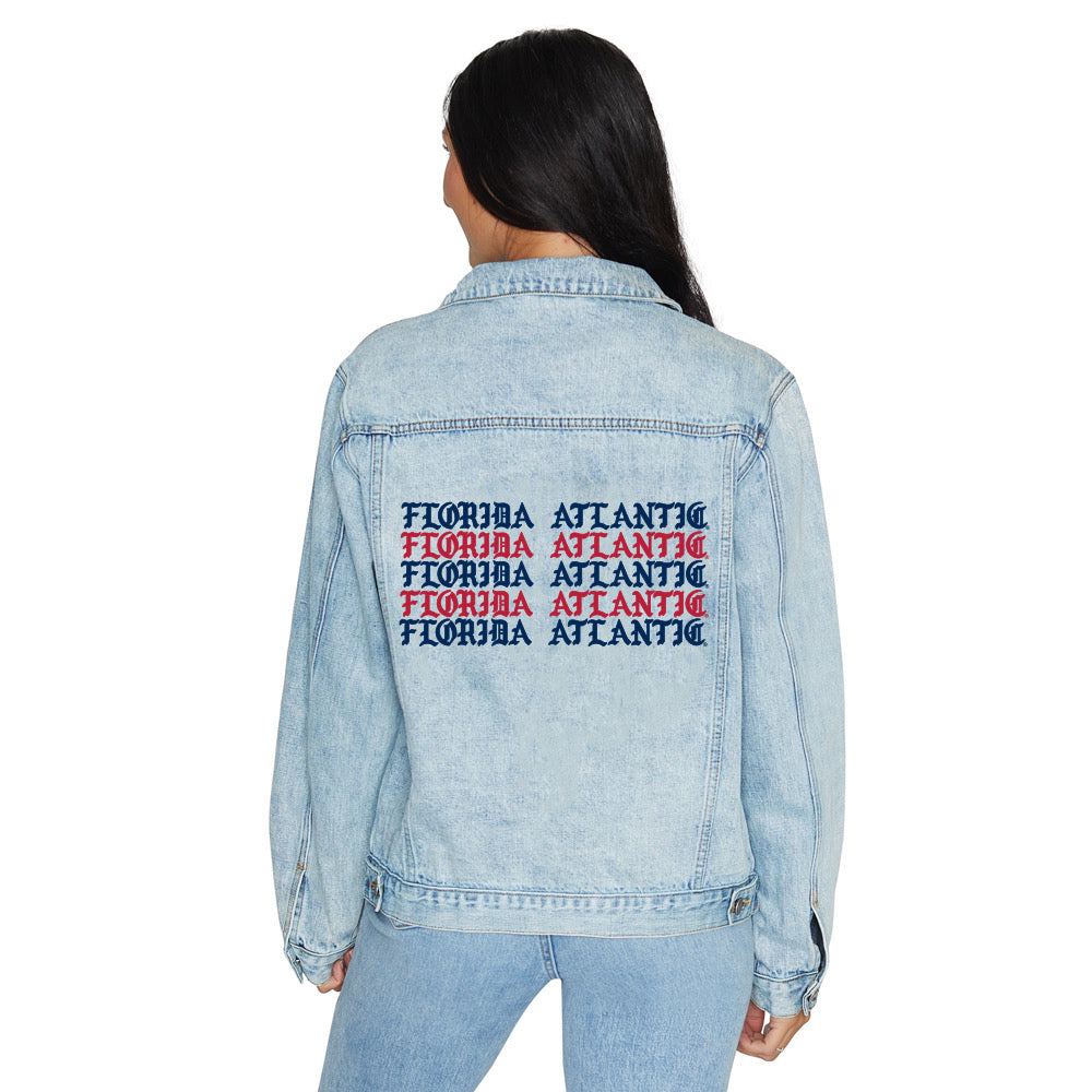 Florida Atlantic Owls Gothic Denim Jacket