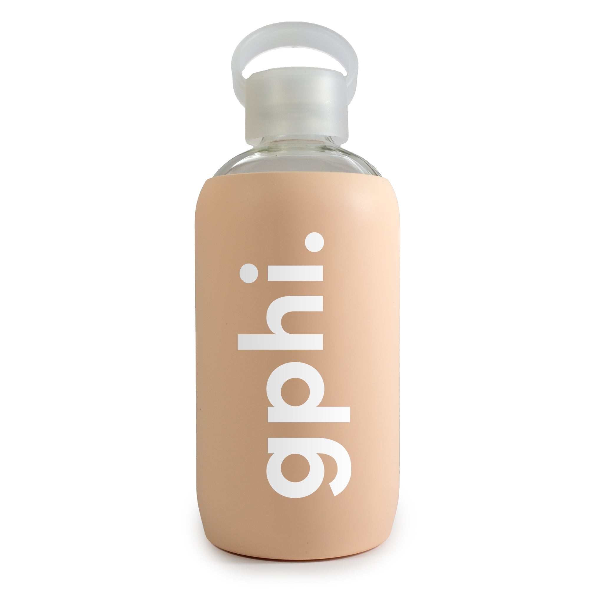 Gamma Phi Beta Glass Water Bottle with Silicone Sleeve