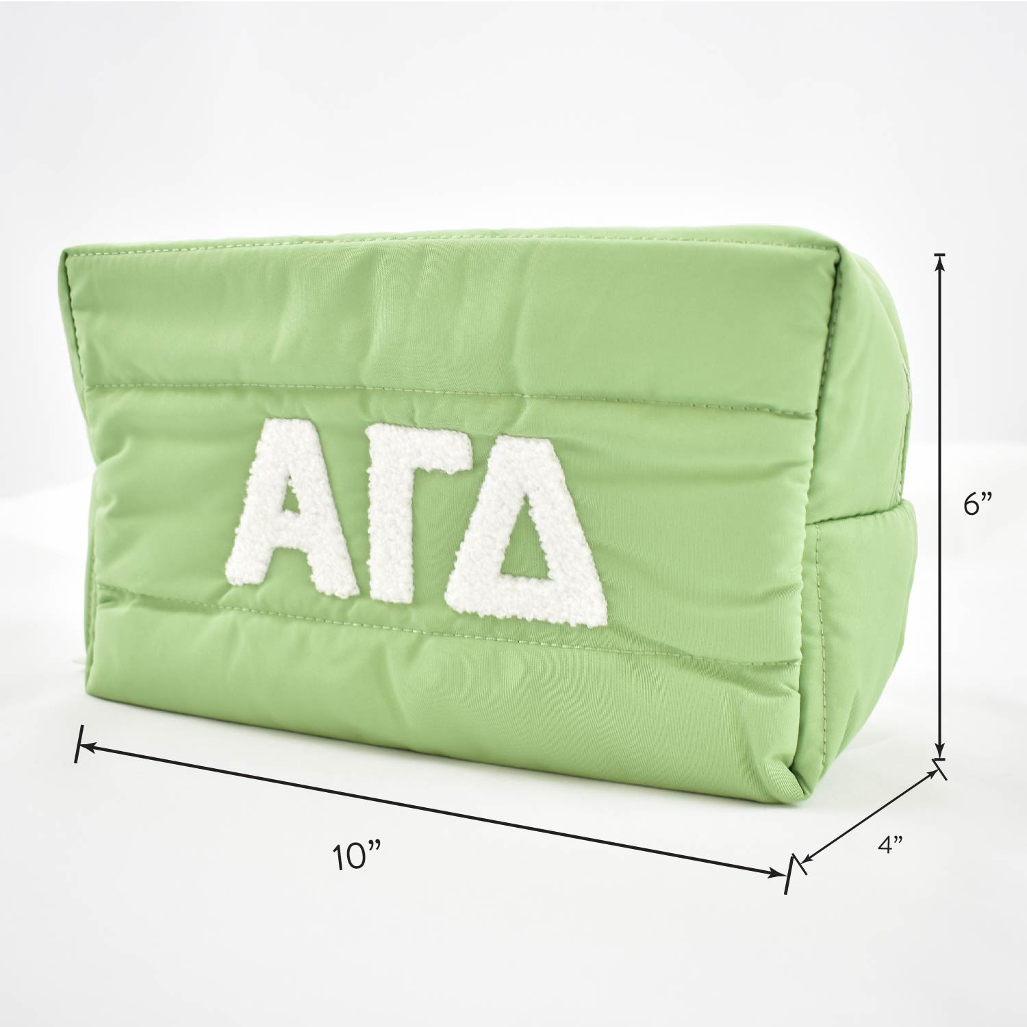 Kappa Delta Makeup Bag - Puffer Style with Sorority Letters