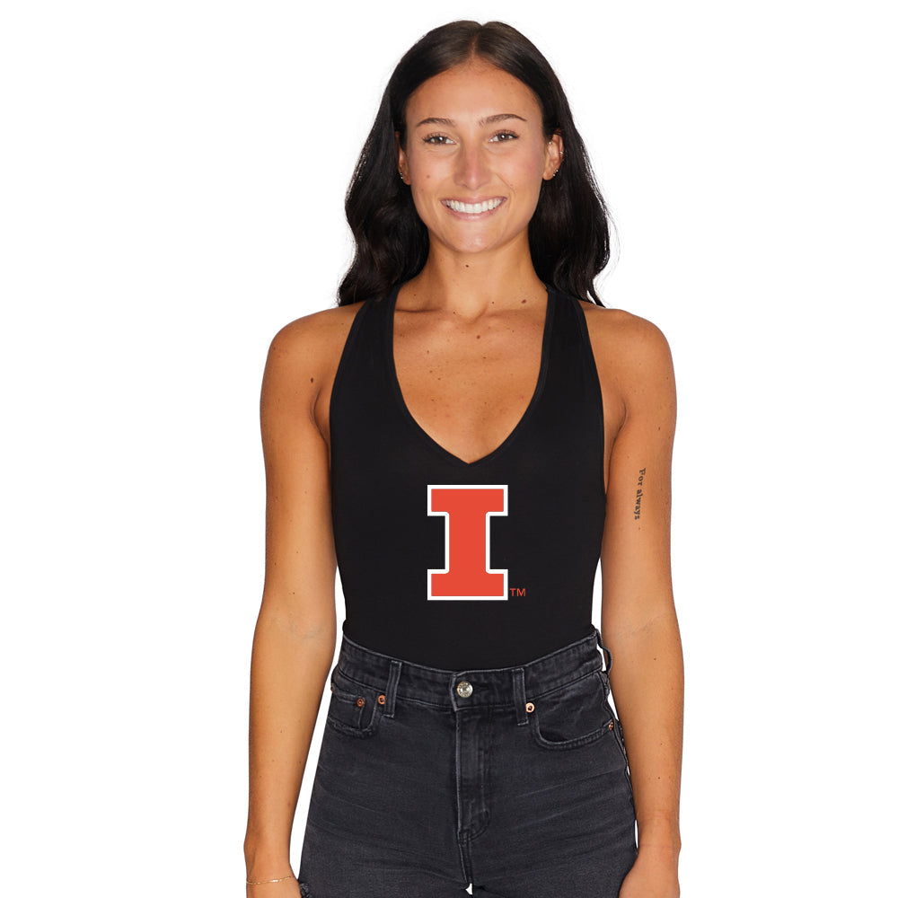 Illinois Fighting Illini Black Bodysuit