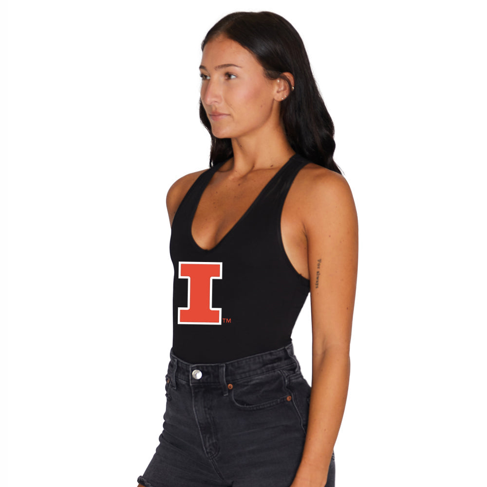 Illinois Fighting Illini Black Bodysuit