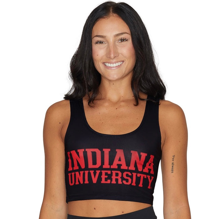 Indiana Hoosiers Black Crop Top