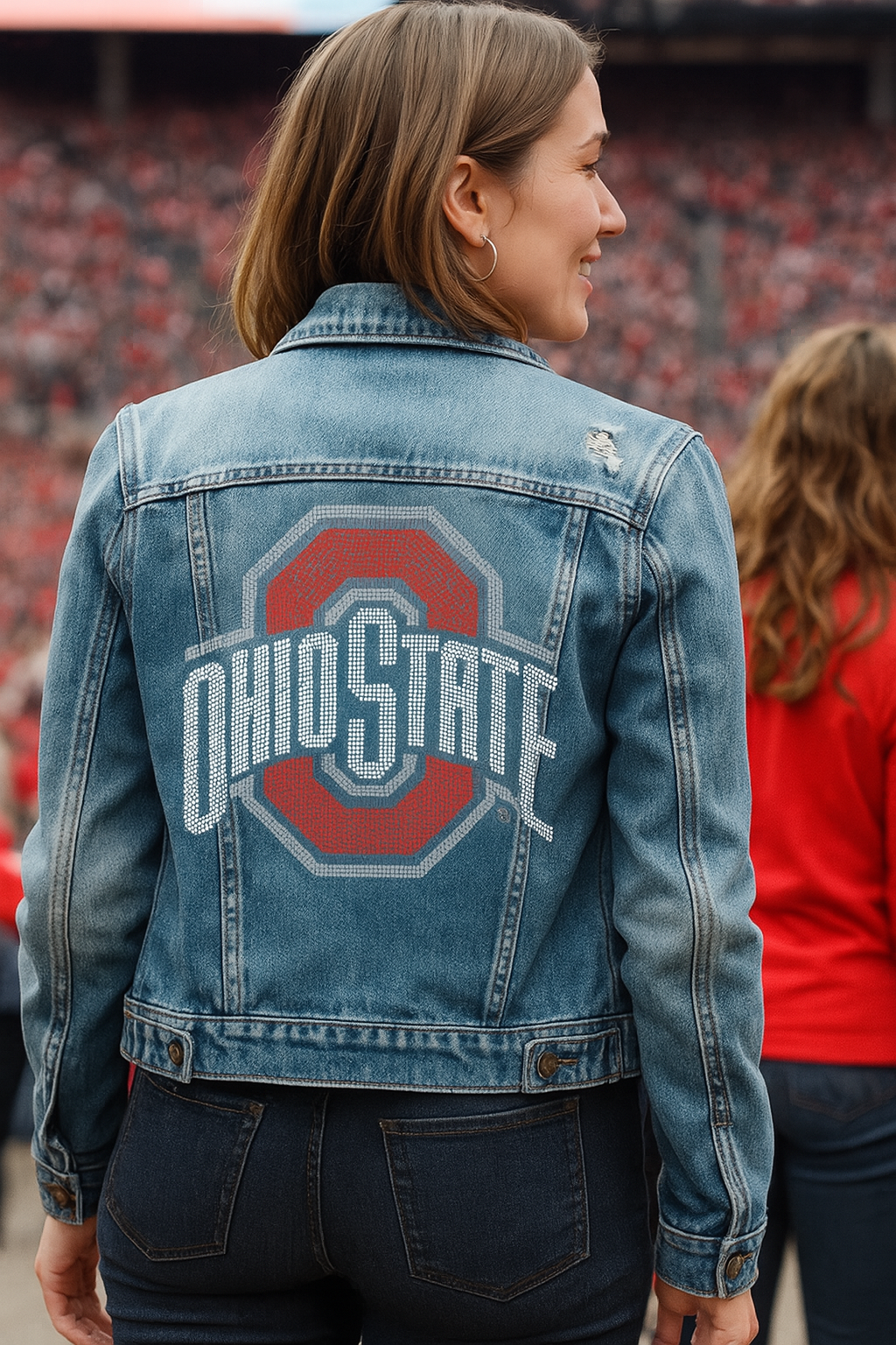 Ohio State Red O Blue Denim Jacket