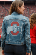 Ohio State Red O Blue Denim Jacket