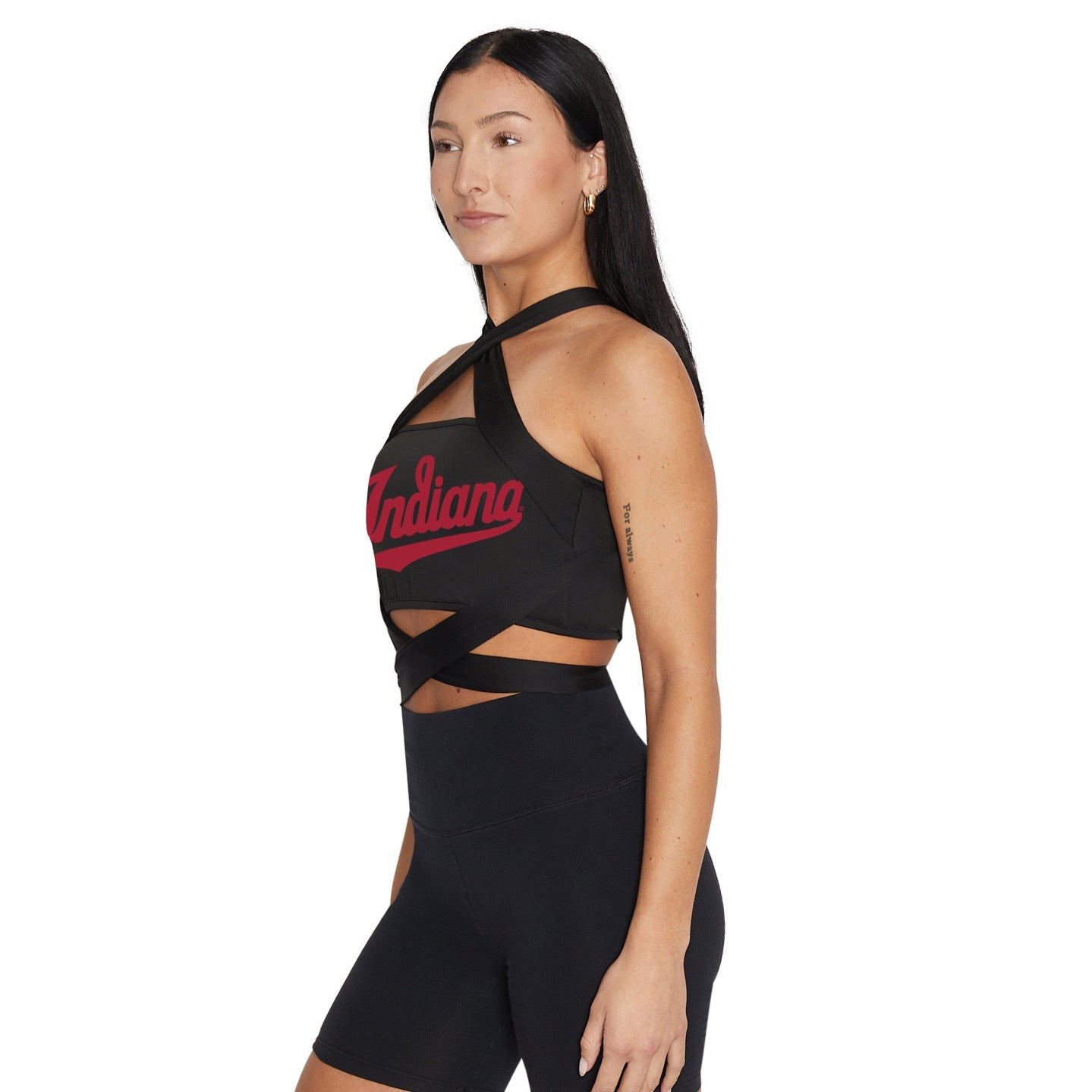 Indiana Hoosiers Black Multi Way Bandeau Top
