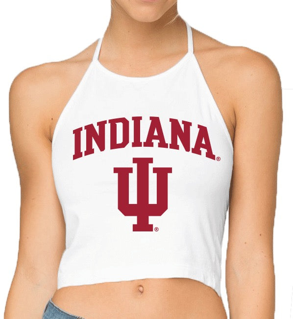 Indiana Hoosiers White Halter Top