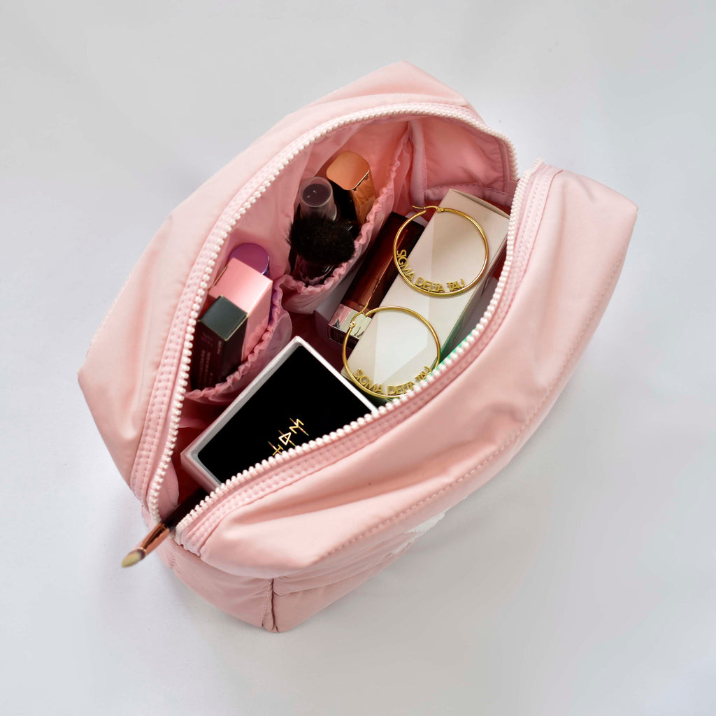 Gamma Phi Beta Makeup Bag - Puffer Style with Sorority Letters