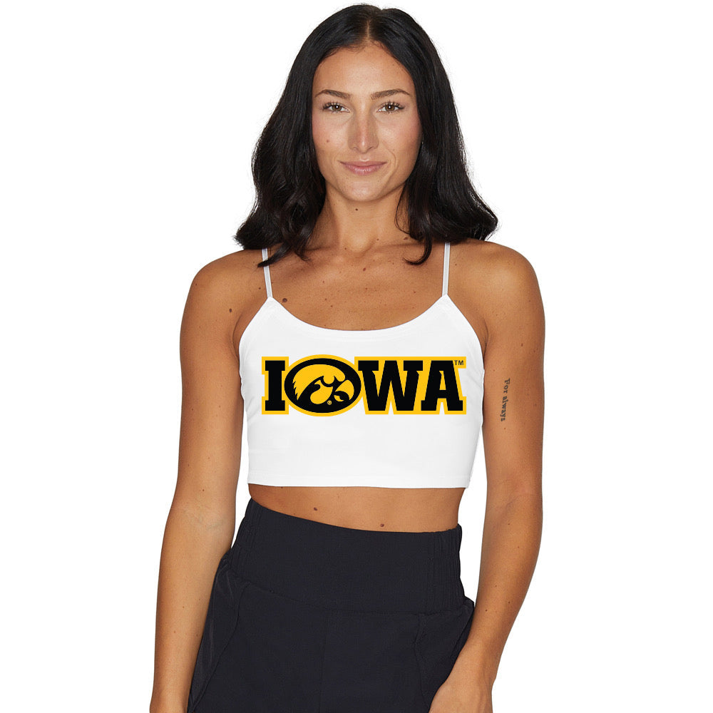 Iowa Hawkeyes White Spaghetti Tank