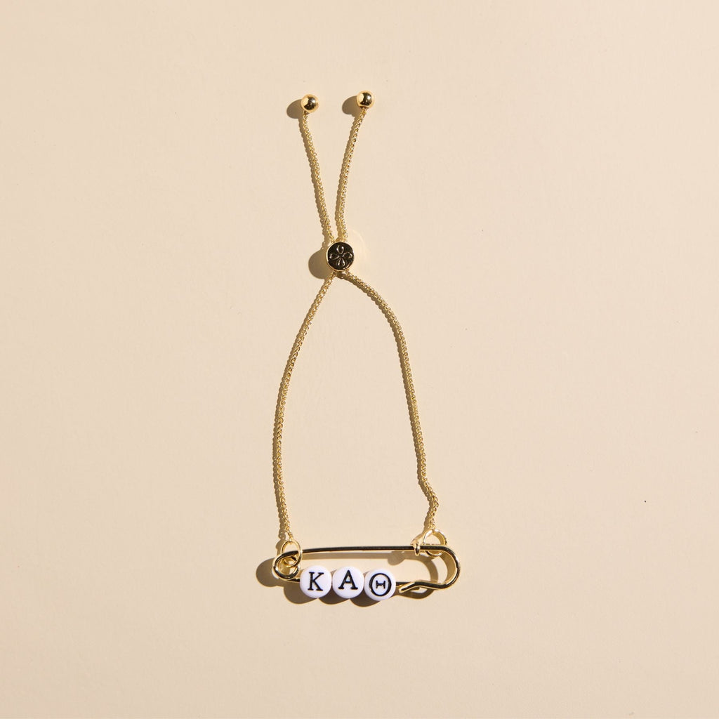 Kappa Alpha Theta Sorority Safety Pin Bracelet - Officially Licensed