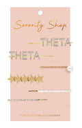 Kappa Alpha Theta Sorority Hair Clips