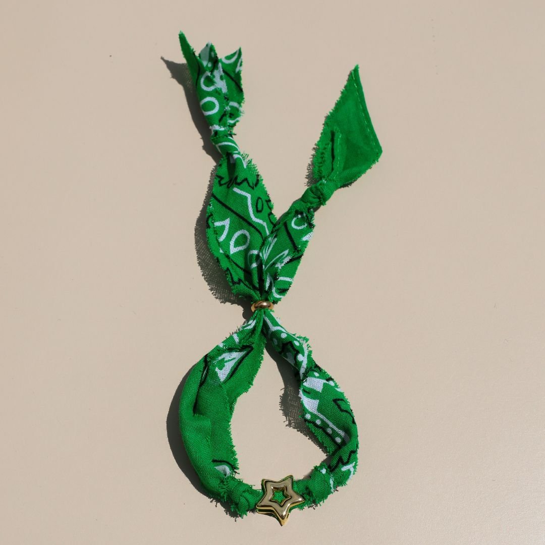 Kelly Green Bandana Bolo Bracelet
