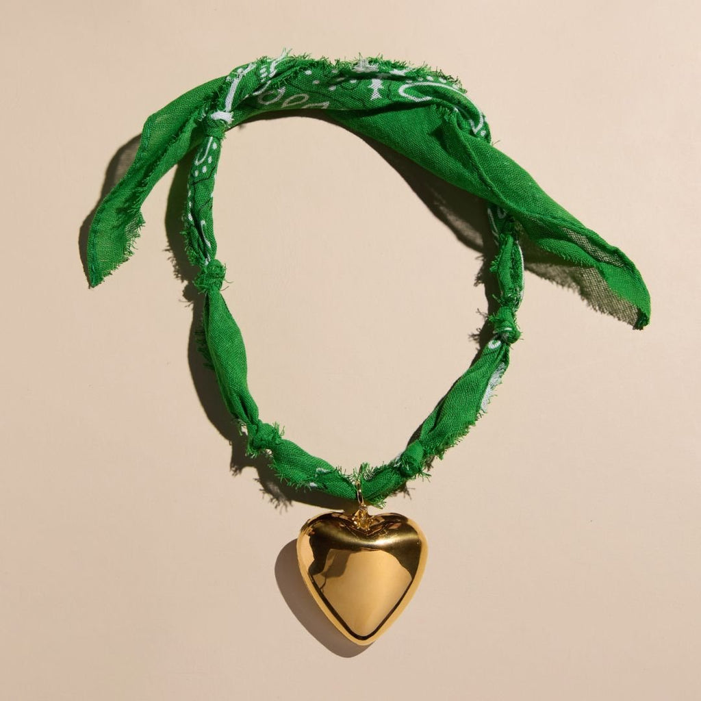 Kelly Green Bandana Necklace