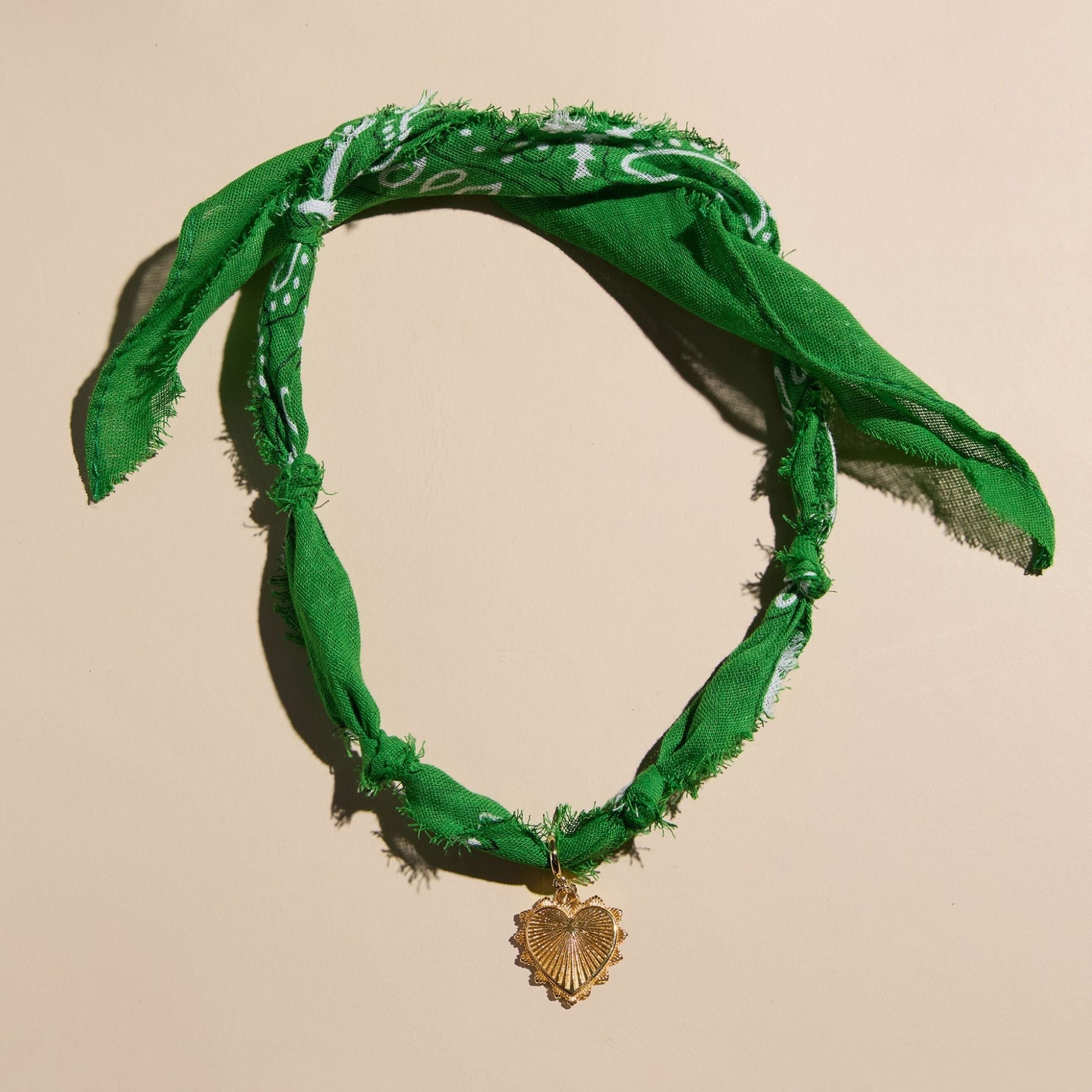Kelly Green Bandana Necklace
