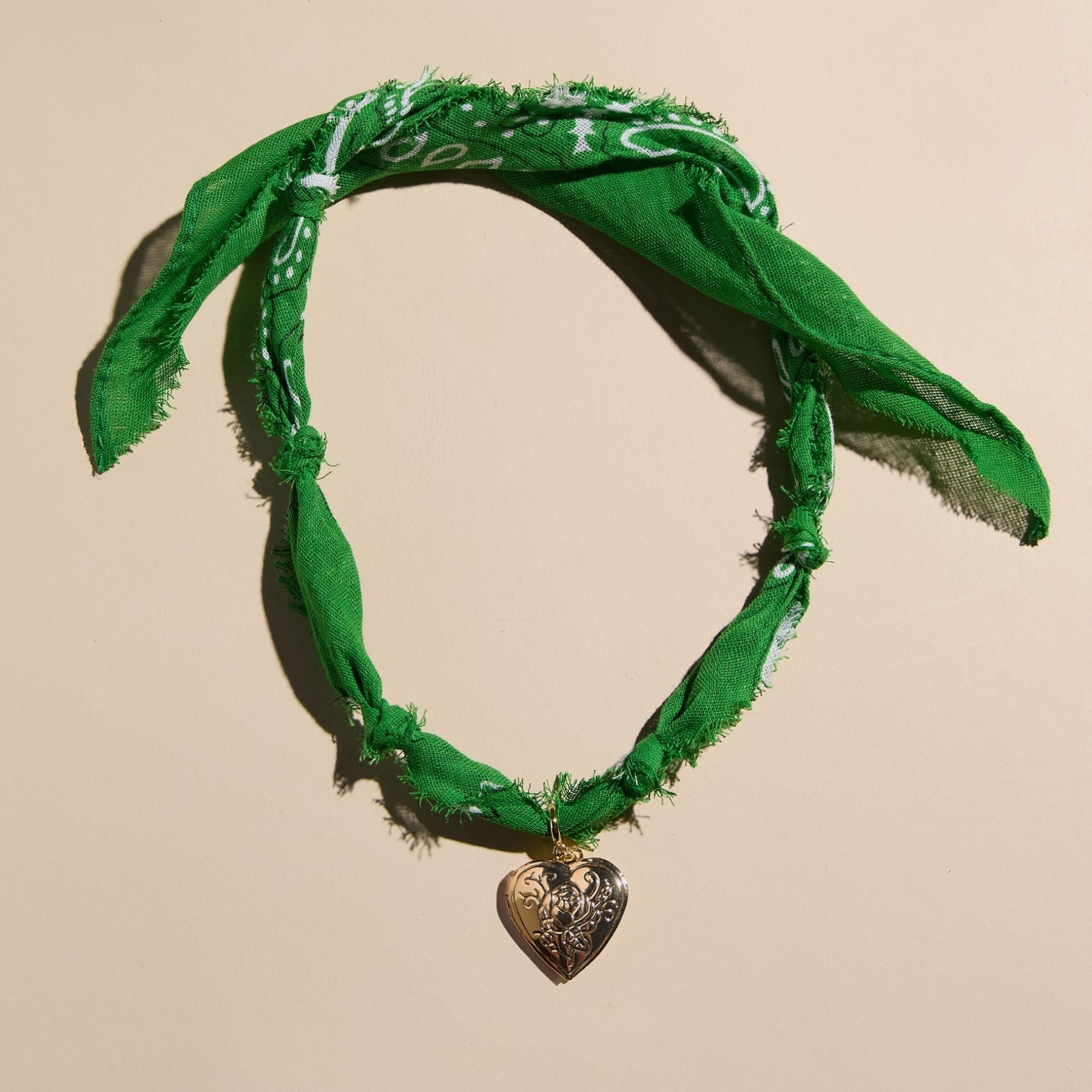 Kelly Green Bandana Necklace