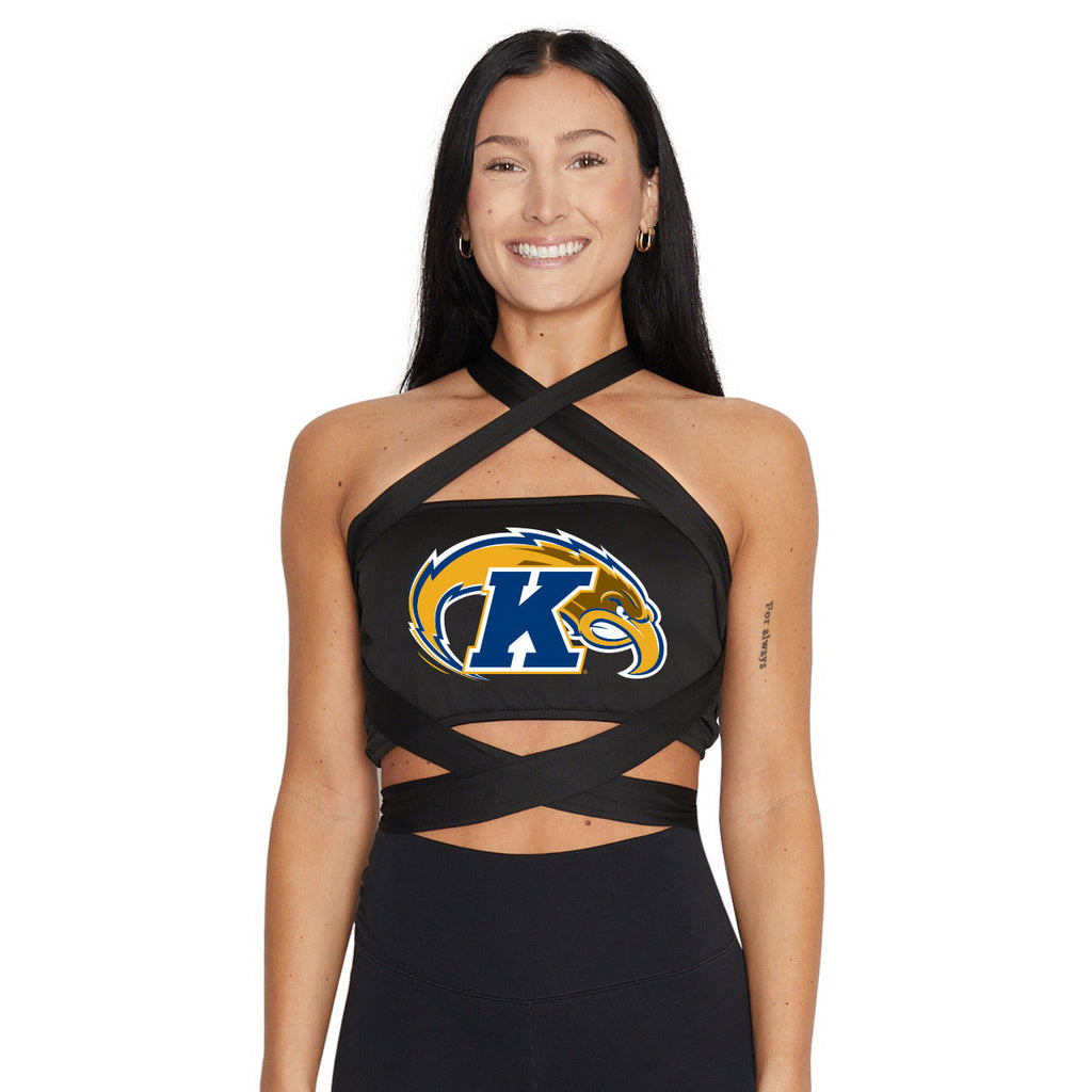 Kent State Black Multi Way Bandeau Top