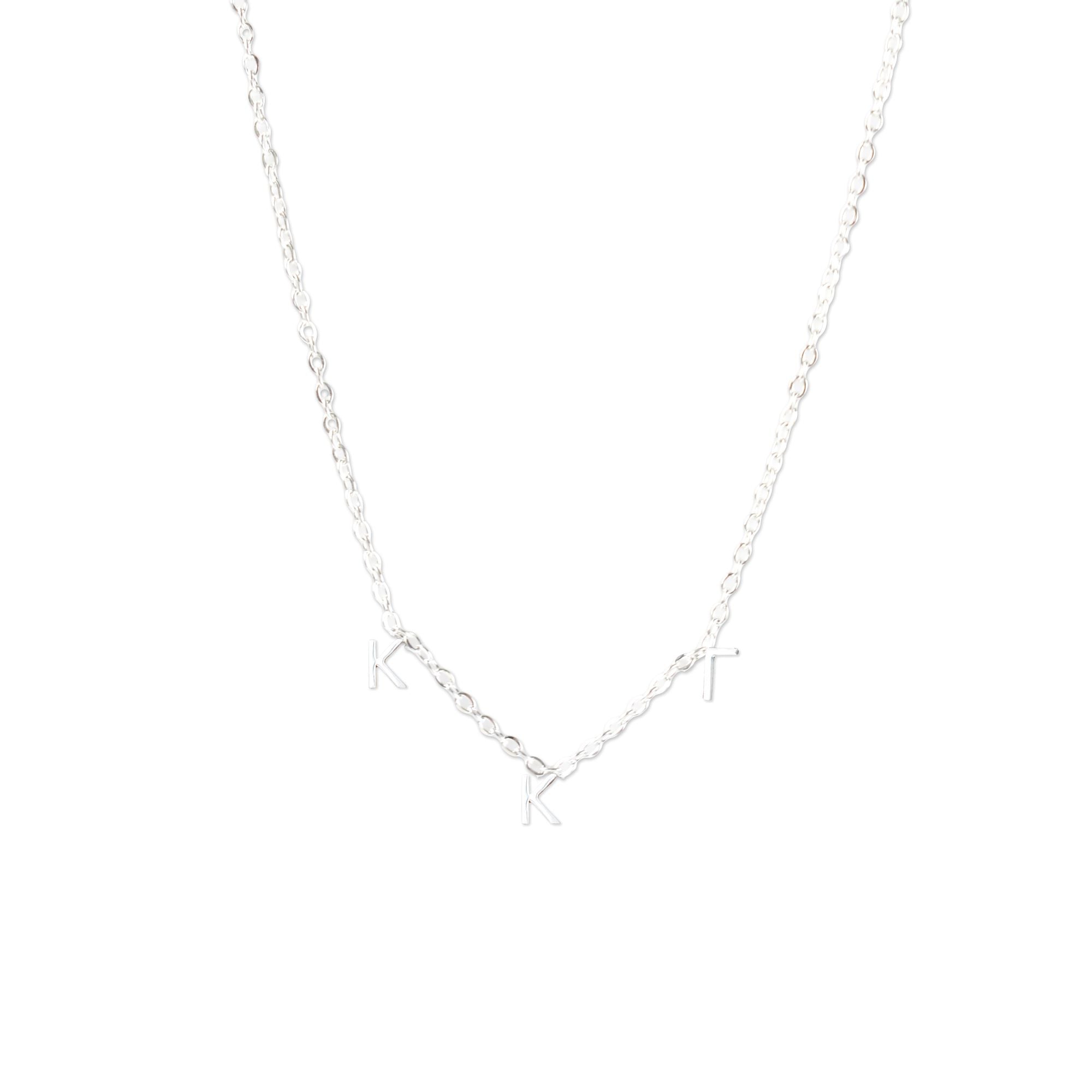 Kappa Kappa Gamma Silver Greek Letters Necklace