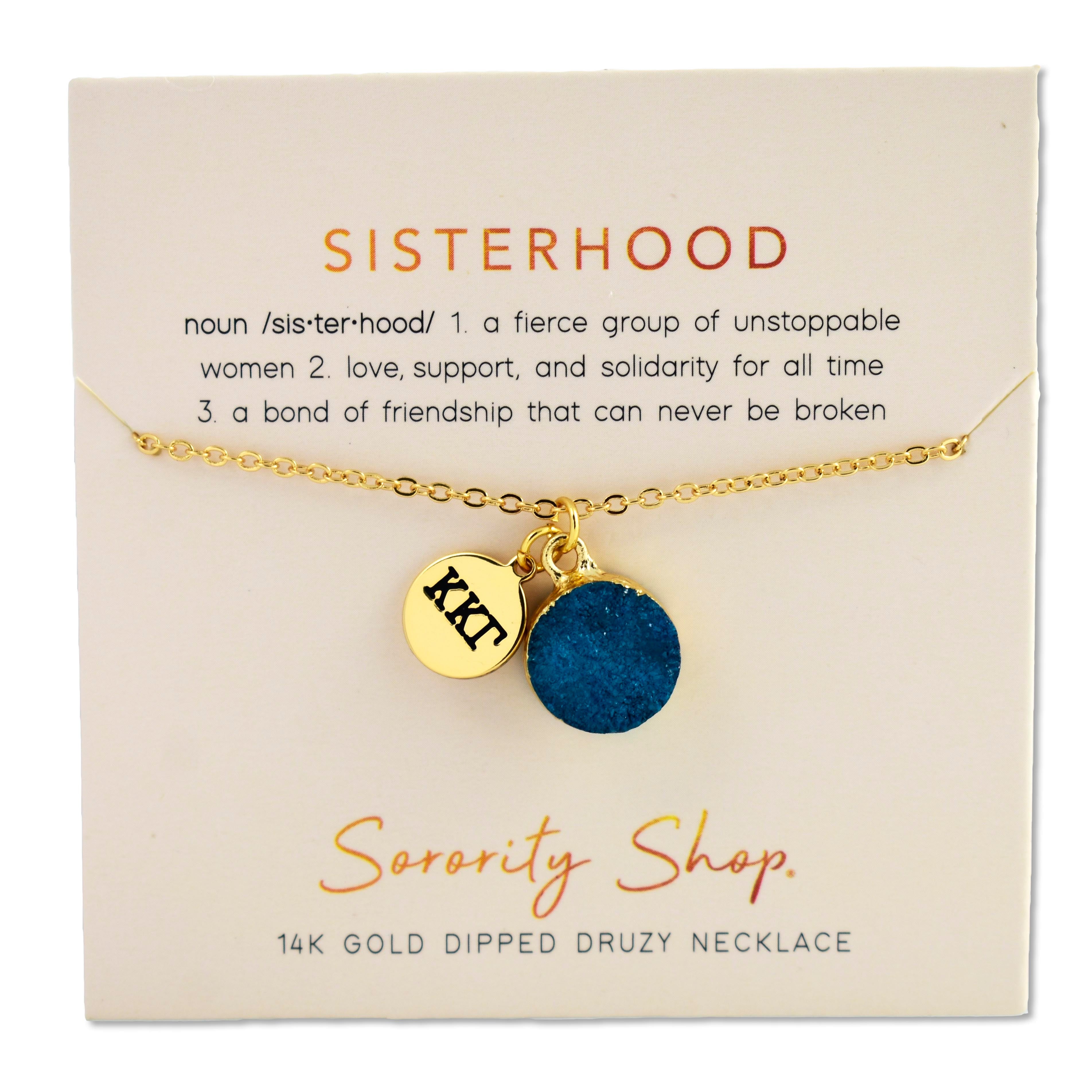 Kappa Kappa Gamma Sisterhood Druzy Necklace