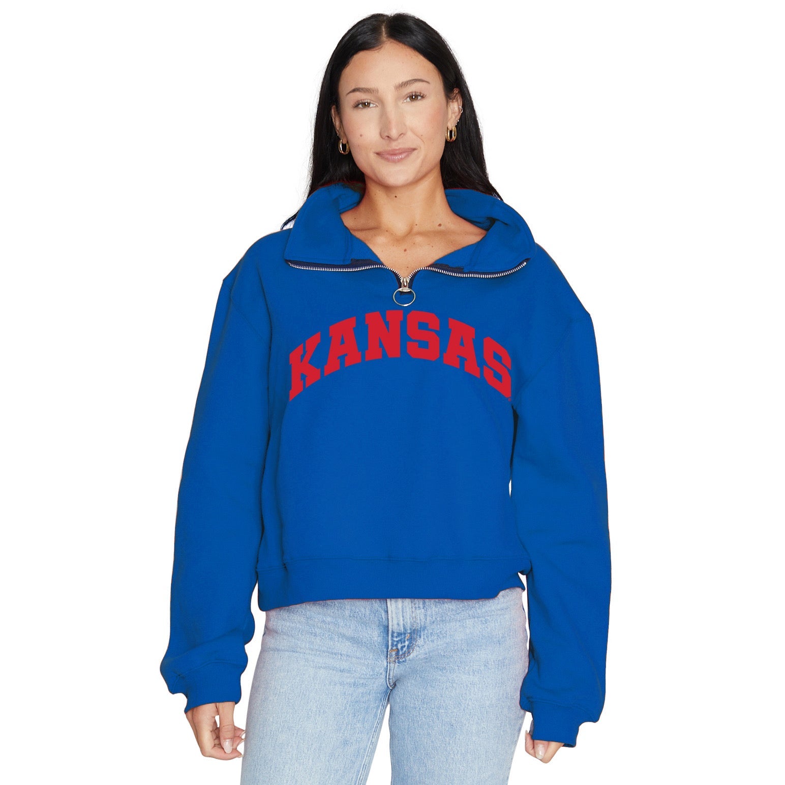 Kansas Jayhawks Quarter Zip Sweatshirt