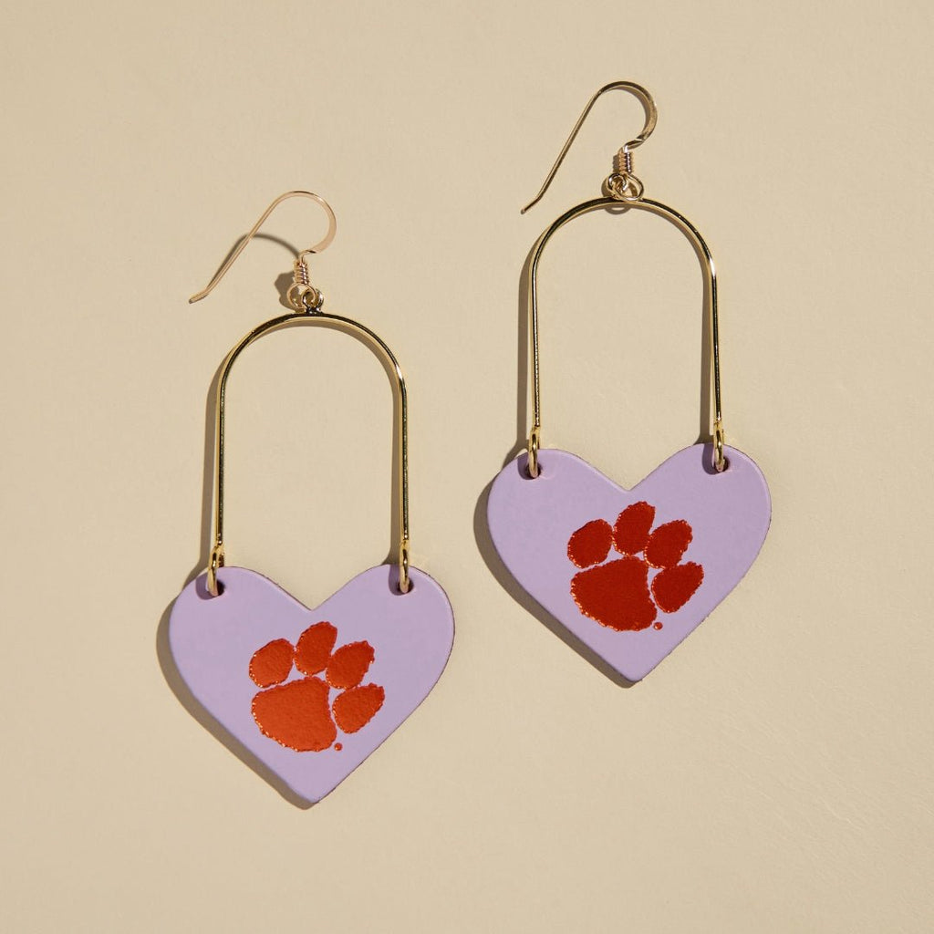 Lavender Clemson University Paw Print Heartthrobs
